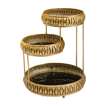 Μεταλλικός 3-επίπεδος επιτραπέζιος ράφι αποθήκευσης, φορητός και αποσπώμενος, ανθεκτικός στην υγρασία, ιδανικός για γραφείο, υπνοδωμάτιο, μπάνιο και καθιστικό