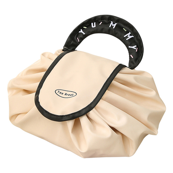 Дамски преносим несесер за грим за пътуване — PU материал, водоустойчив, ултралек, разширяем, полиестрова подплата