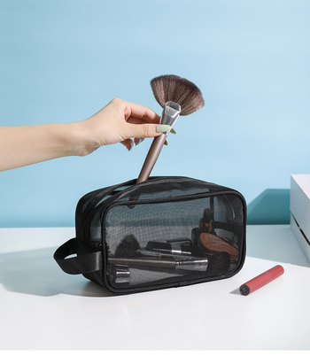 Чанта за грим, комплект от три части за пътуване от найлон с цип, вместимост 36–55 л, марка Meicheng