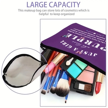 Козметична чанта от платно с двустранен принт на пеперуди, цип, дишаща и водоустойчива, за ежедневна употреба, унисекс