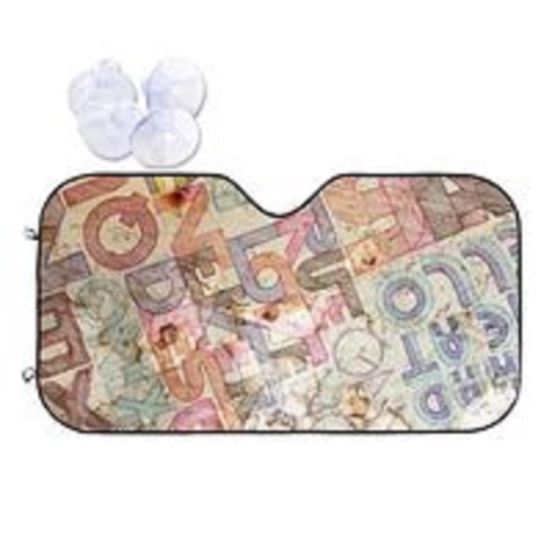 Automobilio langų saulės skydelis, kieta versija, poliesteris, siurbimo kištukų montavimas, individualus apdorojimas