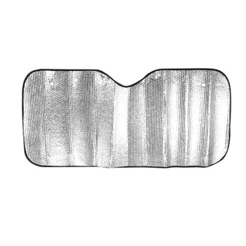 Αντηλιακή κουρτίνα αυτοκινήτου για το εμπρόσθιο παρμπρίζ, παγκοσμίως συμβατή, ριγέ μοτίβο, απλός στυλ, αλουμινόφυλλο, εγκατάσταση με βεντούζα