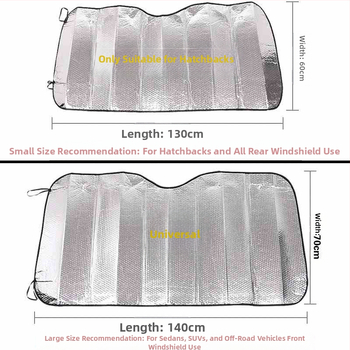 Honda μπροστινό ηλιοσκίαστρο αυτοκινήτου — διπλής όψης αλουμινόφυλλο, βάρος 140 g, δυνατότητα προσαρμογής λογότυπου