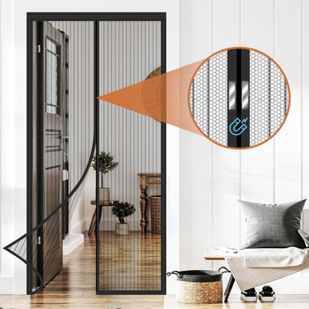 Magnetinė plona gauzė durų užuolaidė; poliesteris; anti-mosquito; tinkama svetainei, miegamajam ir balkonui; stilius modernus paprastumas; prekės ženklas yononet.