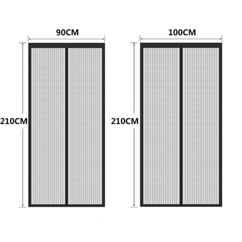 Magnetinė plona gauzė durų užuolaidė; poliesteris; anti-mosquito; tinkama svetainei, miegamajam ir balkonui; stilius modernus paprastumas; prekės ženklas yononet.