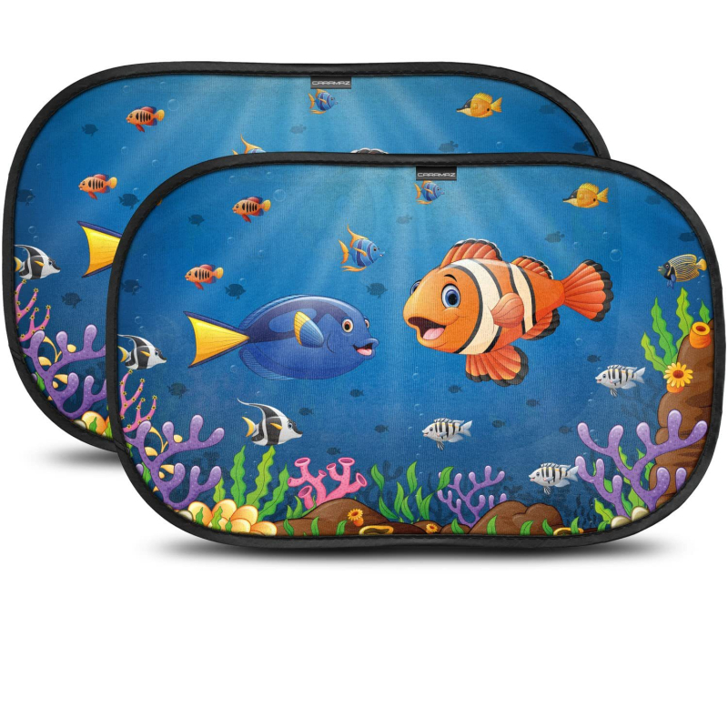 Σκίαστρο παραθύρου αυτοκινήτου με διχτυωτό PVC ηλεκτροστατικό φιλμ, αυτοκόλλητη τοποθέτηση, κατάλληλο για όλα τα μοντέλα, μοτίβο καρτούν