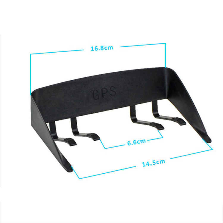 Glareshield pre GPS navigáciu, kompatibilný s 7-palcovým tabletom, ABS materiál, určený na vnútorné použitie v aute, podpora prispôsobenia