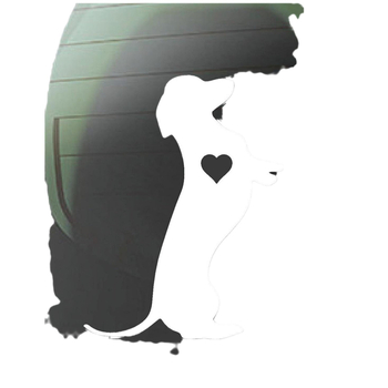 Autocolant adeziv pentru mașină cu dachshund – decali cu text; material: autocolant; montaj: lipire; mărci private autorizate: Da