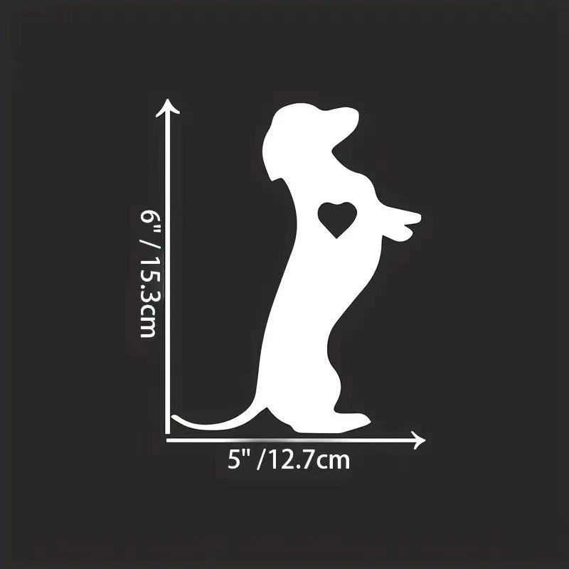 Autocolant adeziv pentru mașină cu dachshund – decali cu text; material: autocolant; montaj: lipire; mărci private autorizate: Da