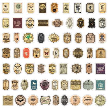 Nordic стил водоустойчиви стикери за етикети с графити на напитки — DIY комплект 60 броя за скейтборд, бутилка за вода и багаж; HD печат