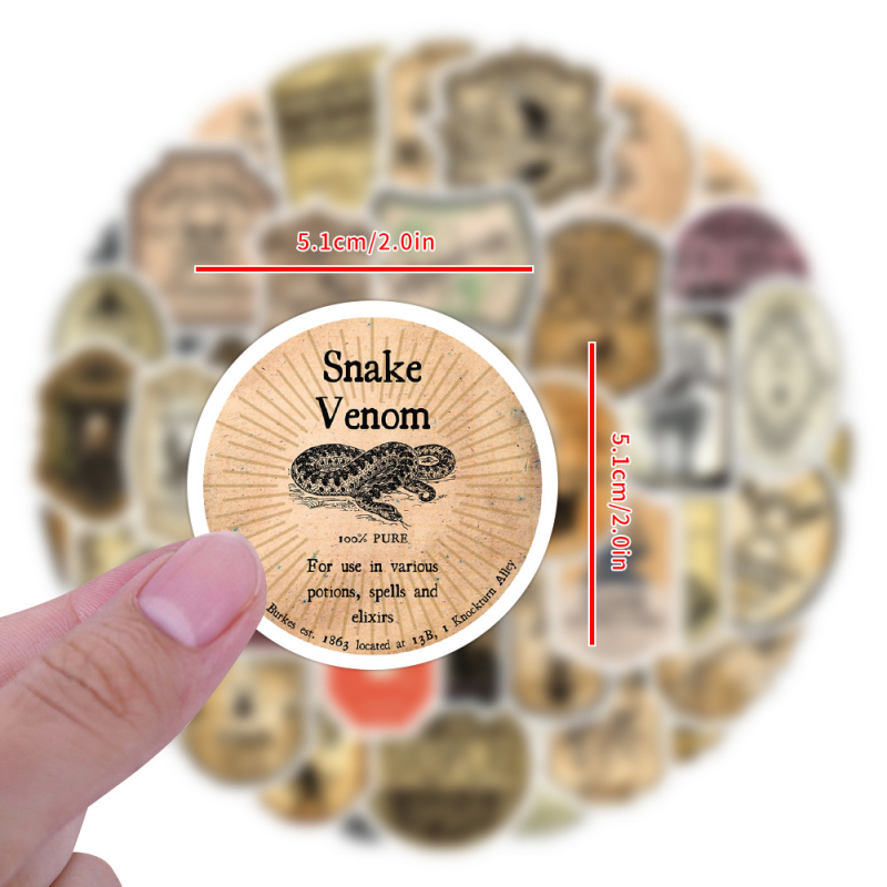 Nordic стил водоустойчиви стикери за етикети с графити на напитки — DIY комплект 60 броя за скейтборд, бутилка за вода и багаж; HD печат