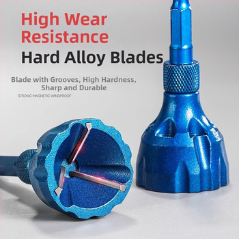 Εργαλείο φασκιρίσματος και εξομάλυνσης ακρών με εξακονικό άξονα, ανθεκτικό κράμα βολφράμιας ατσάλι, τρεις λεπίδες