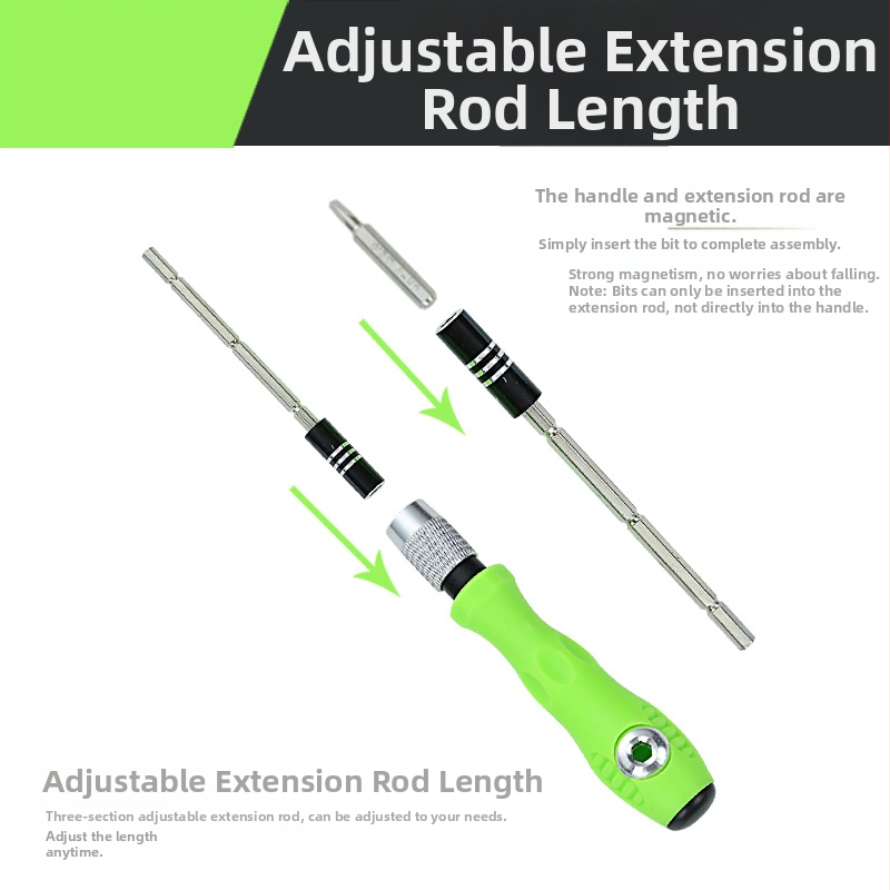 32-в-1 мултифункционален прецизен комплект отвертки за мобилни телефони, Cr_V хромванадий, магнитни върхове, дръжка PP+TPR, кръстовиден връх