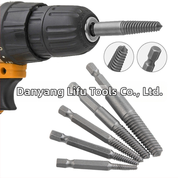 Σετ εξολέων βιδών 5 τεμαχίων με εξάγωνο άξονα, για αφαίρεση σπασμένων βιδών, χάλυβας άνθρακα