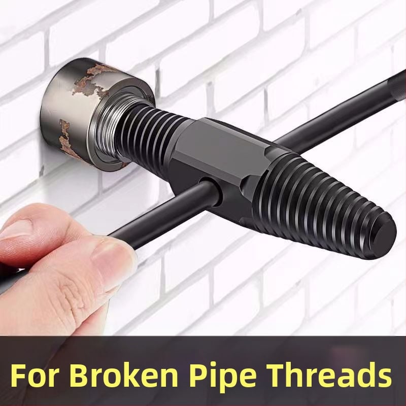 Εργαλείο εξαγωγής σπασμένου νήματος βρύσης, οικιακής χρήσης, διπλής κεφαλής με αντιολισθητικά δόντια, εργαλείο επισκευής τριγωνικού βαλβίνας για σωληνώσεις νερού