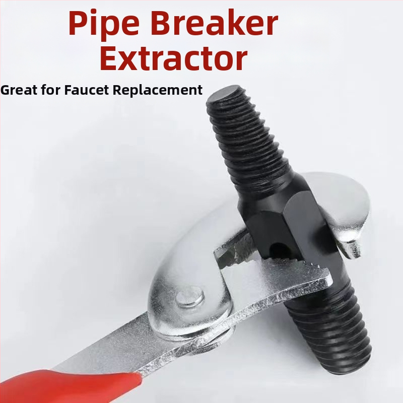 Извличач на счупена резба на кран, домашен инструмент с двойна глава и антихлъзгащи зъби, за ремонт на водопроводни тръби и триъгълен клапан