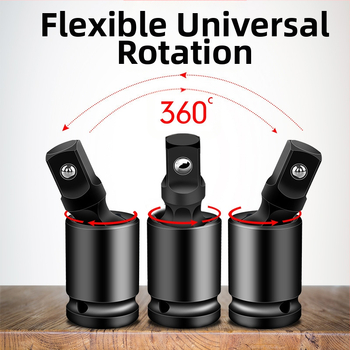 Univerzalni zglobni adapter za utičnicu za pneumatijski/električni odvijač, 360° rotacija; materijal: kromomolibden čelik; površinska obrada: kromiranje; težina: 170; marka: Other