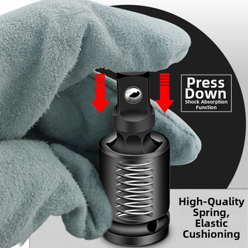 Univerzalni zglobni adapter za utičnicu za pneumatijski/električni odvijač, 360° rotacija; materijal: kromomolibden čelik; površinska obrada: kromiranje; težina: 170; marka: Other