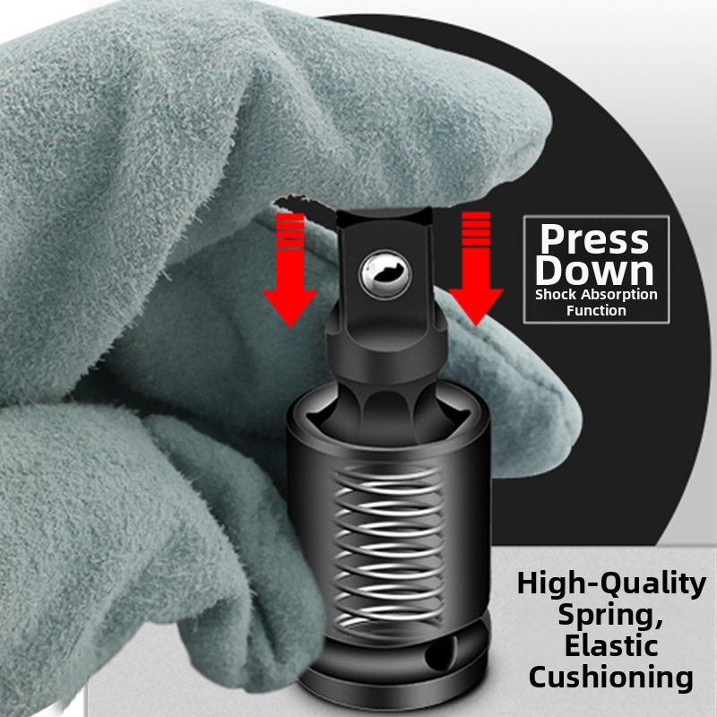 Универсален шарнирен адаптер за гнезда за пневматичен/електрически гайковерт, въртене 360°; материал: хромомолибденова стомана; покритие: хромово покритие; тегло: 170; марка: Other