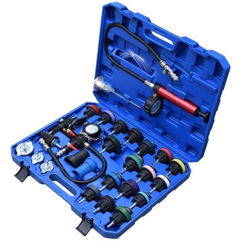 Orika πλαστικό σετ εργαλείων για το σύστημα ψύξης αυτοκινήτου: μετρητής πίεσης ψύκτη, ανιχνευτής διαρροών, δοκιμαστικό εργαλείο, μηχανή αντικατάστασης αντιψυκτικού και γεμιστήρας