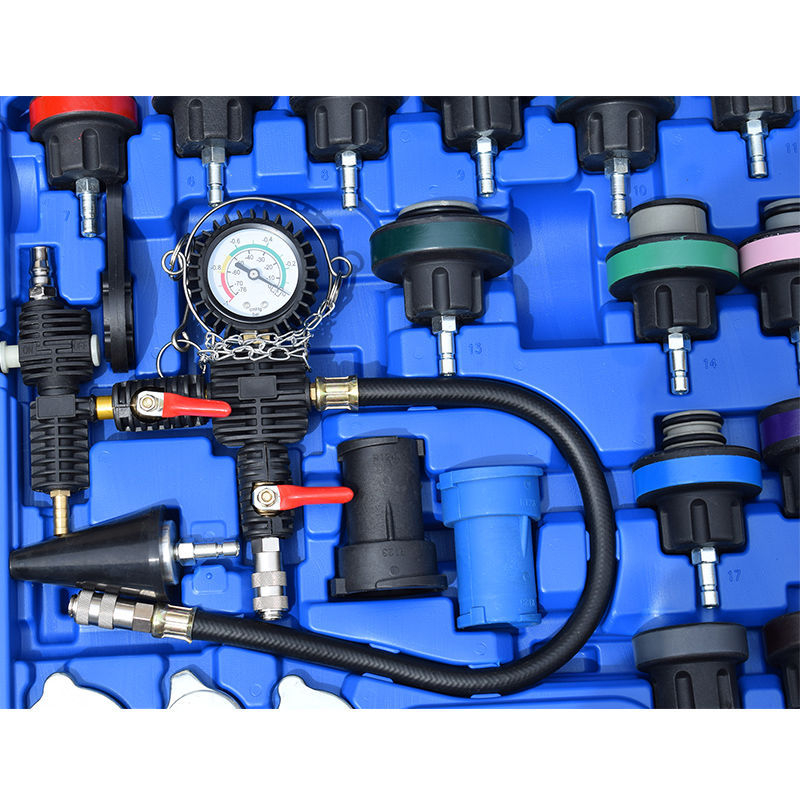 Orika trusă de scule din plastic pentru radiator: manometru pentru radiator, detector de scurgeri, dispozitiv de testare, mașină de înlocuire a antigelului și umplător