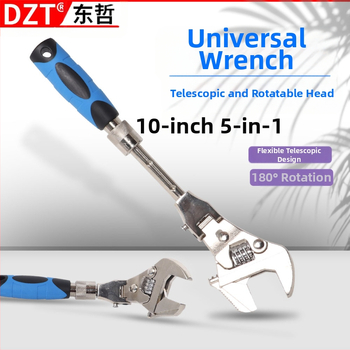 DZT Πεντα-σε-ένα Πολυλειτουργικό Ρυθμιζόμενο Κλειδί με Αναδιπλούμενη Κεφαλή και Γρήγορο Τηλεσκοπικό Ρατσέρ – Για Υδραυλικά και Κλιματισμό – Χρωμιοβάνadium Ατσάλι