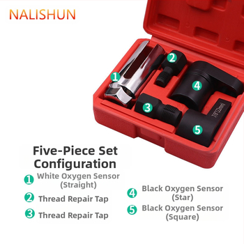 Σετ 5 τεμαχίων εργαλείων αφαίρεσης προστατευτικής θήκης αισθητήρα οξυγόνου από χρωμιοβάνιο ατσάλι, Ruichi