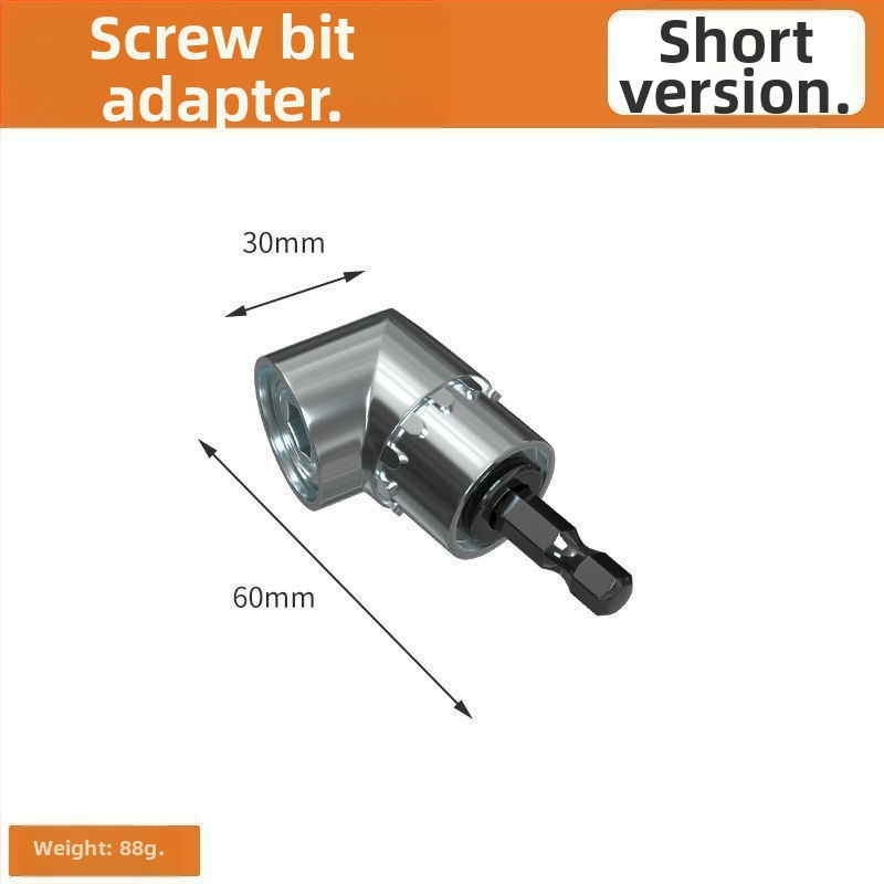 Universali kampinė atsuktuvo bit galvutė, modelis bit corner, medžiaga SUJ2, universalus taikymas, be apdirbimo