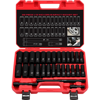 29 τεμάχια Cr-V κράμα χάλυβα σετ υποδοχών για επισκευές αυτοκινήτων και συντήρηση μηχανημάτων, μοντέλο HA-4556