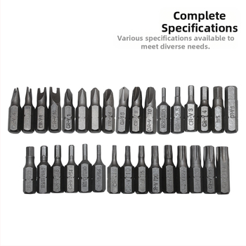 Σετ μπιτών για ηλεκτρικό κατσαβίδι, 33 τεμάχια, μαγνητικό, από χάλυβα άνθρακα, μη μονωμένο, βάρος 300 g