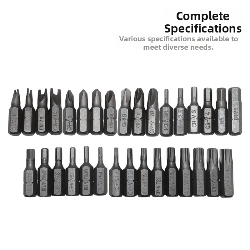 33 части комплект битове за електрическа отвертка, магнитни битове, въглеродна стомана, неизолирани, тегло 300 г