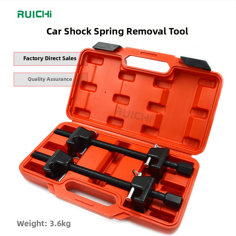 DTBD 2pc комплект за демонтаж на автомобилен амортисьор и компресор за пружини — хром ванадий стомана, пластмасова кутия, тегло 3.6 кг