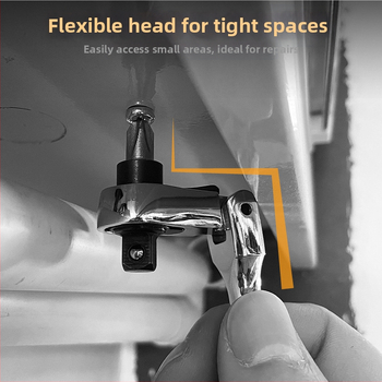 Mini ratcheto veržlė su judančia galva, dvipusis dizainas, iš chromovanadžio plieno, chromuotas paviršius, svoris 0.08 kg, dvipusė veikla