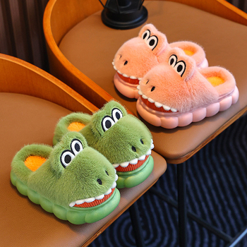 Pig beside παιδικές βαμβακερές παντόφλες – unisex καρτούν χειμερινές εσωτερικές παντόφλες, επάνω μέρος από βαμβάκι, σόλα PVC, αντιολισθητικές, κατάλληλες για ηλικίες 1–12, Χειμώνας 2024