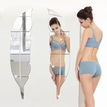 Ακρυλικό καθρέφτης τοίχου με αυτοκόλλητη επιφάνεια – πλήρους σώματος, διακοσμητικό τοίχου για υπνοδωμάτιο ή κοιτώνας, τετράγωνο σχέδιο, 1 τεμάχιο, κατάλληλο για σαλόνι, υπνοδωμάτιο, γραφείο.