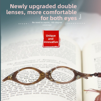 Skaitymo akiniai, sulankstomi, lengvi, pakabinti ant kaklo, pilno rėmo
