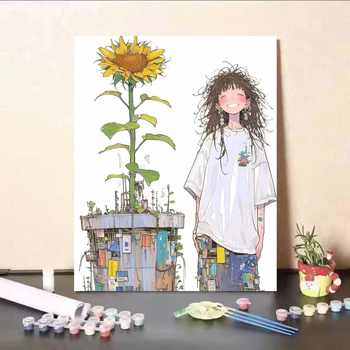 Ψηφιακή ζωγραφιά λαδιού με Καμέλια στη θάλασσα - DIY, χωρίς πλαίσιο, μοντέρνο και απλό στυλ, κατάλληλη για υπνοδωμάτιο, γραφείο και είσοδο