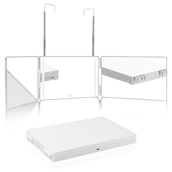 Viseće ogledalo s trostranim, sklopnim dizajnom; ABS okvir; neelektrično; mogućnost prilagođenog logotipa; pogodno za dnevni boravak, spavaću sobu i kupaonu