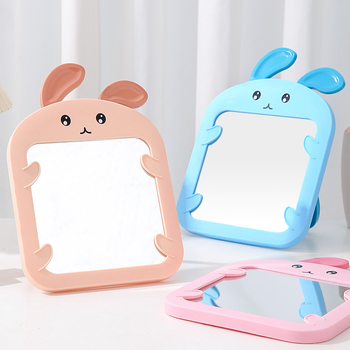 Настолно огледало за грим - двустранно, рамка от пластмаса, сребърно огледало, без захранване