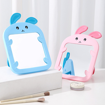 Настолно огледало за грим - двустранно, рамка от пластмаса, сребърно огледало, без захранване