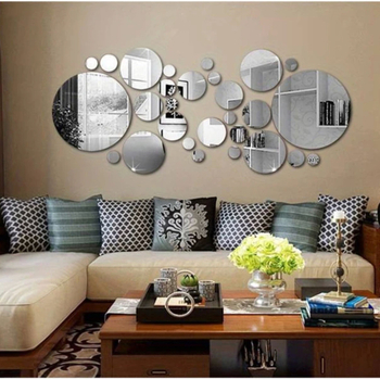 3D ακρυλικοί κυκλικοί καθρέπτες τοίχου αυτοκόλλητα, αυτοκόλλητα, απλός σχεδιασμός, μοτίβο μονόχρωμο, σειρά Finding Nemo, δύο σετ: 32 ή 26 τεμάχια