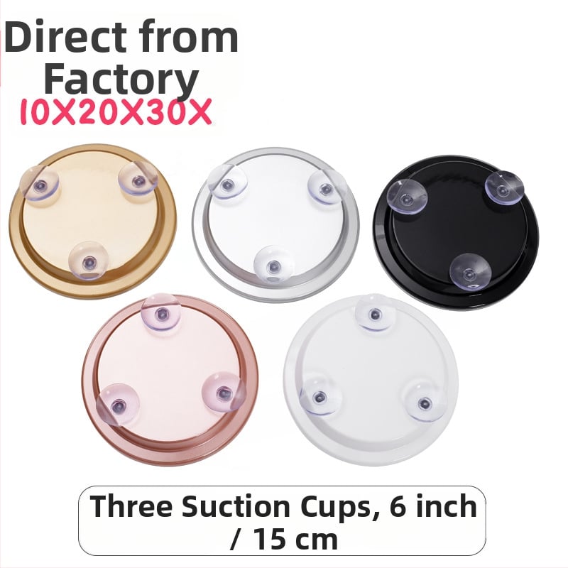 Κοσμητικό καθρέπτης με μεγέθυνση 3x, 5x, 7x, 10x, 20x, 30x; φορητός; με τρεις αναρροφητήρες για μπάνιο