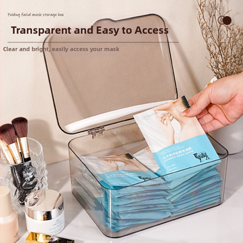 Kosmetikos laikymo dėžutė su atverčiamu dangteliu, plastikinė, modernus minimalistinis stilius (Medžiaga: Plastikas; Logotipo spausdinimas: Taip; Pritaikymas: Galimas; Išleidimo data: 2023; Prekės ženklas: Ruan zan)