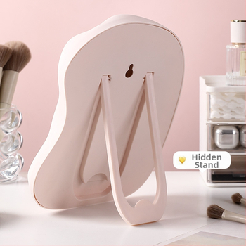 Десктоп огледало за грим с форма на облак, HD огледало, пластмасова рамка, сребърно огледало