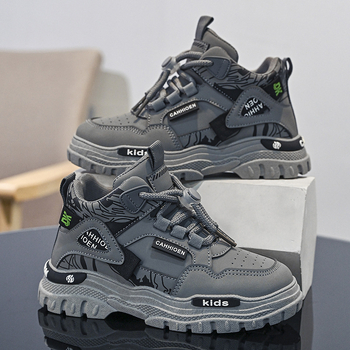 Μποτάκια Μάρτιν για αγόρια – συνθετικό δέρμα στο επάνω μέρος, βρετανικού στυλ, κυκλοφορία φθινοπωρινή 2024, για ηλικίες 7–16 ετών