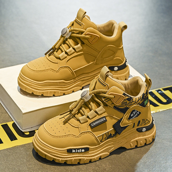 Μποτάκια Μάρτιν για αγόρια – συνθετικό δέρμα στο επάνω μέρος, βρετανικού στυλ, κυκλοφορία φθινοπωρινή 2024, για ηλικίες 7–16 ετών