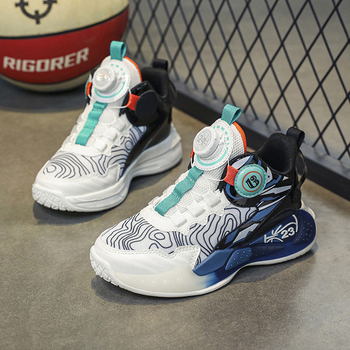 Παπούτσια μπάσκετ για αγόρια με δίχτυ στο άνω μέρος, διαπνέοντα, ελαφριά, αντιολισθητικά, EVA σόλα