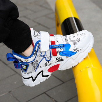 Παιδικά Παπούτσια Τρεξίματος Με Δερμάτινο Άνω, Αδιάβροτα, Ελαφριά, Σόλα EVA, Velcro Κλείσιμο για Άνοιξη & Φθινόπωρο