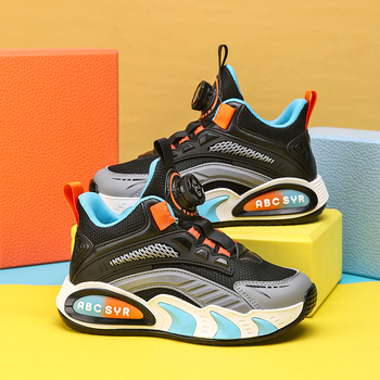 Παιδικά παπούτσια για τρέξιμο με διαπνέον επάνω από ύφασμα, ελαφριά EVA σόλα, κλείσιμο με περιστρεφόμενη αγκράφα, για ηλικίες 4-16 ετών