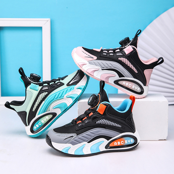Παιδικά παπούτσια για τρέξιμο με διαπνέον επάνω από ύφασμα, ελαφριά EVA σόλα, κλείσιμο με περιστρεφόμενη αγκράφα, για ηλικίες 4-16 ετών